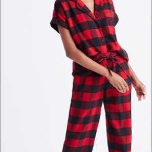 Madewell Flannel Bedtime Pajama Set Buffalo Check